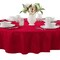 Threadmade Home Elegance Plaid Jacquard Tablecloth, Poinsettia Red - 70"W x 70"L Round